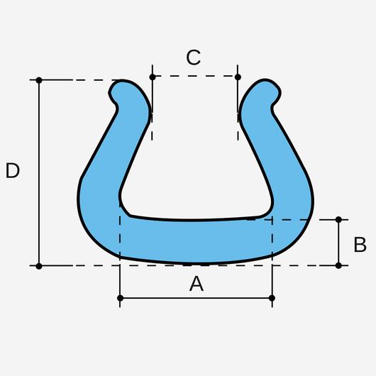 Csomagolástechnikai profil U-idom U 5-15 (500 méter/doboz)