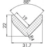 Kép 2/2 - Típus E (WP L 32x22mm) <br>figyelmeztető- ­és ­védőprofil